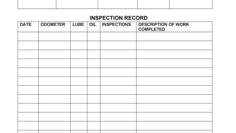 Maintenance Log Template Pdf Download - Printable Free Templates